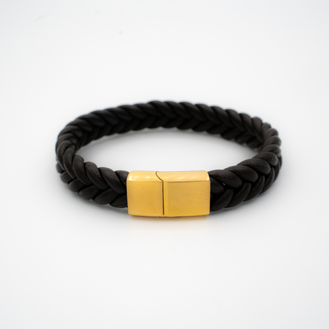 Twist Leather Name Bracelet