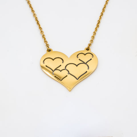 My beloved ones heats necklace