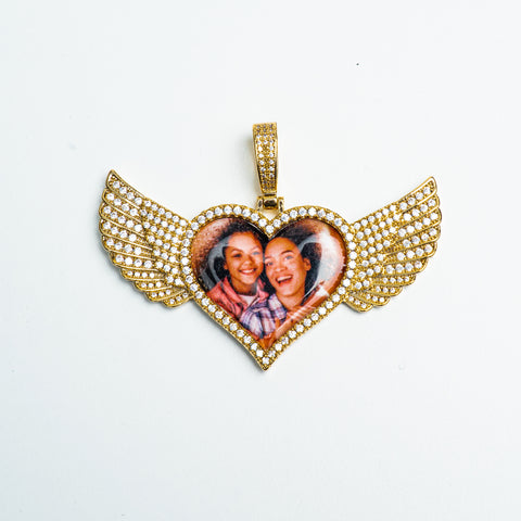 Winged Heart Picture Pendant